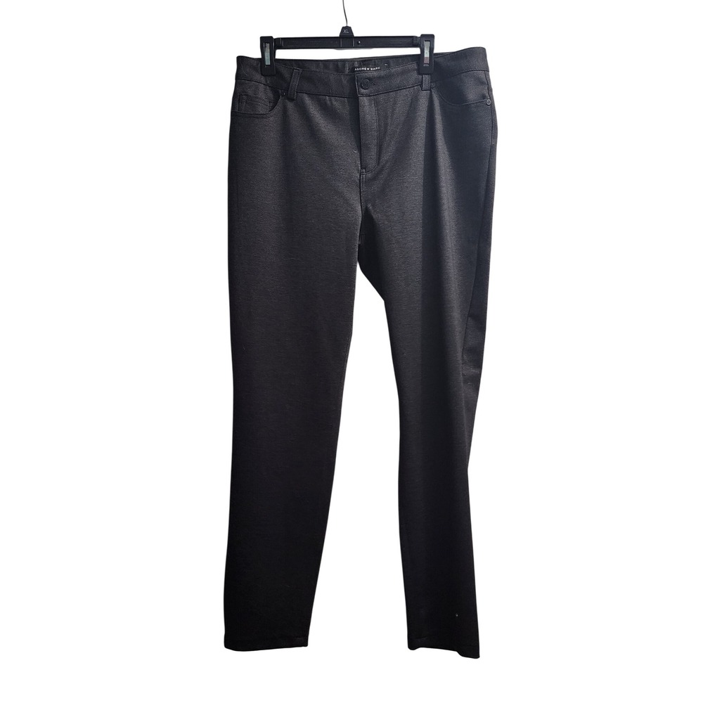 Andrew Marc Womens Charcoal Multi‎ Textured Slim Leg Pants Size 14 NWT 574907